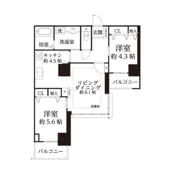 河田町ガーデン☆敷金礼金仲介手数料無料☆