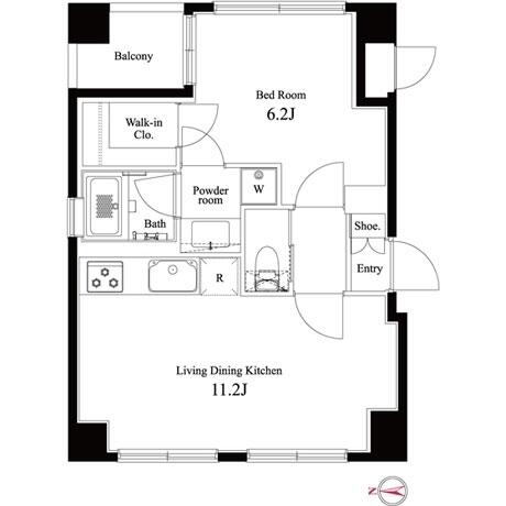 間取り図（B1の反転です）